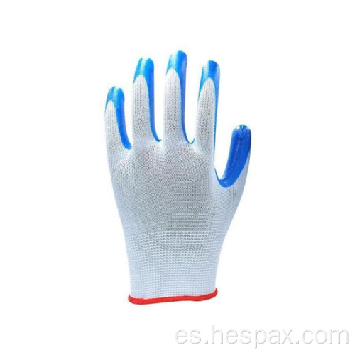 Guantes de seguridad de trabajo recubierto de palma de Hespax Nitrile Palm a prueba de aceite